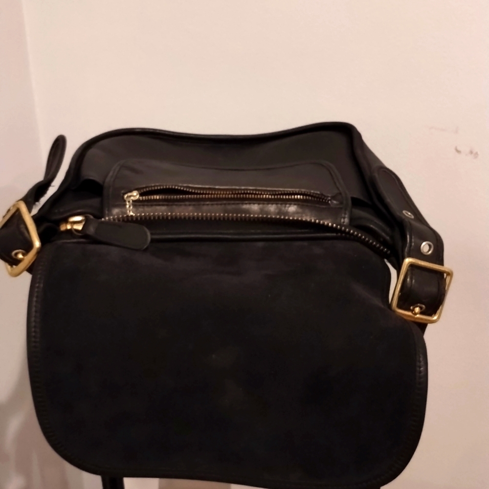 Coach Leather Crossbody Bag Vintage Black Patricia's Legacy Shoulder Bag 9951 - Picture 7 of 17